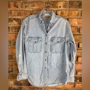 Vintage Nordstrom denim Jean button up shirt